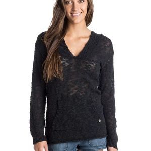 Roxy Hooded Black Sweater